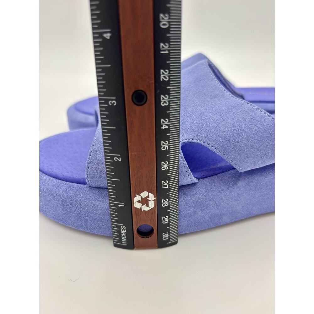 Intentionally Blank Platform Sandal Slides Blue P… - image 3